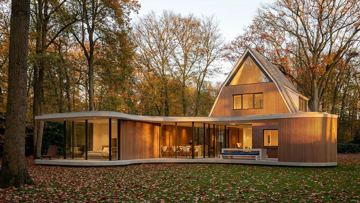 Aanbouw woning architect - moderne uitbreiding met glazen gevel