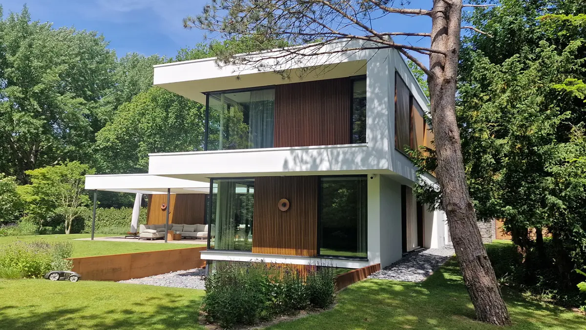 Moderne villa op royale kavel nabij de Veluwe in Voorthuizen ontworpen door architect voor Landgoed Prinsenbosch