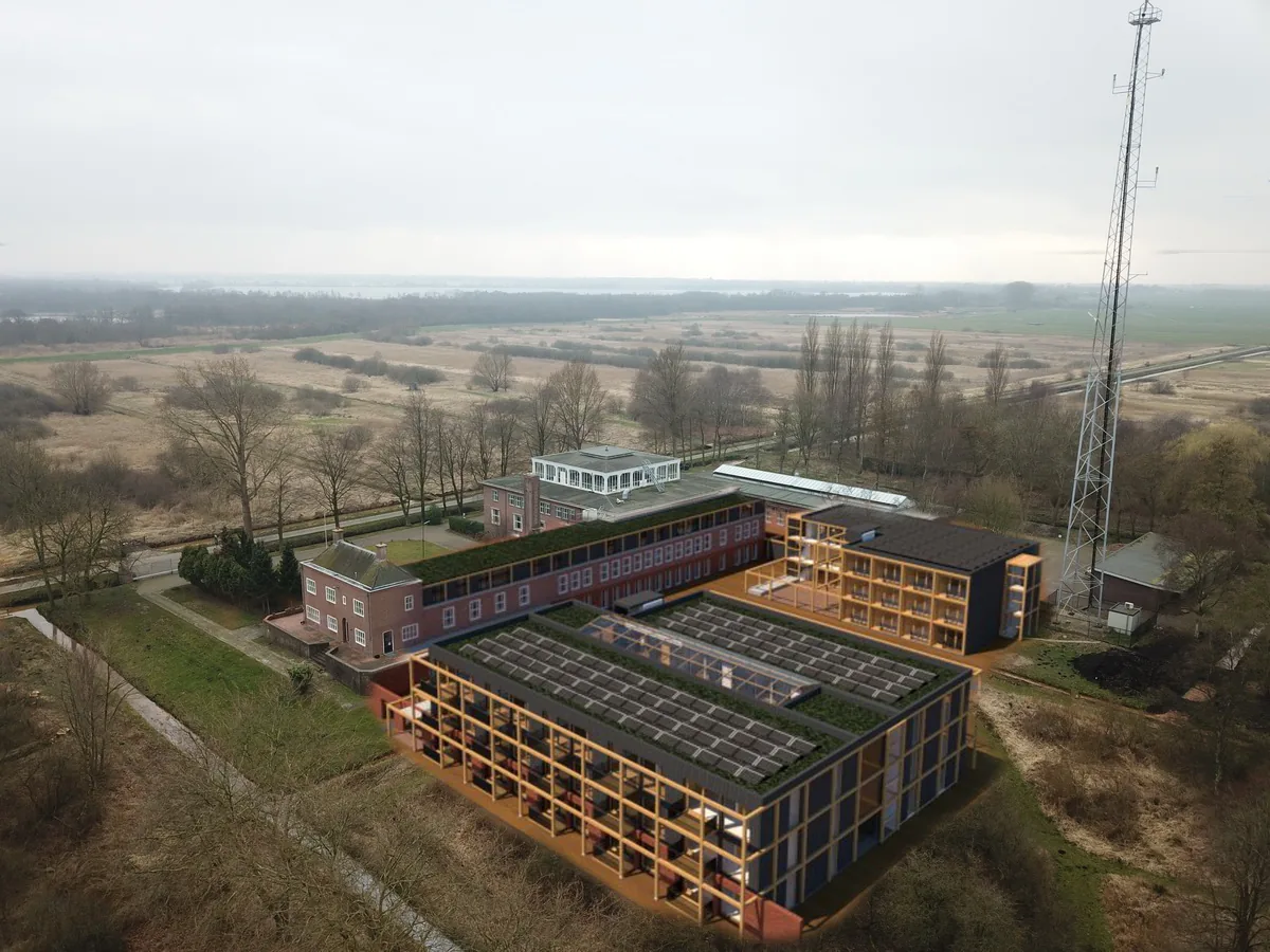 Concept atrium: strategische sparingen brengen daglicht en een binnentuin in het hoofdgebouw
