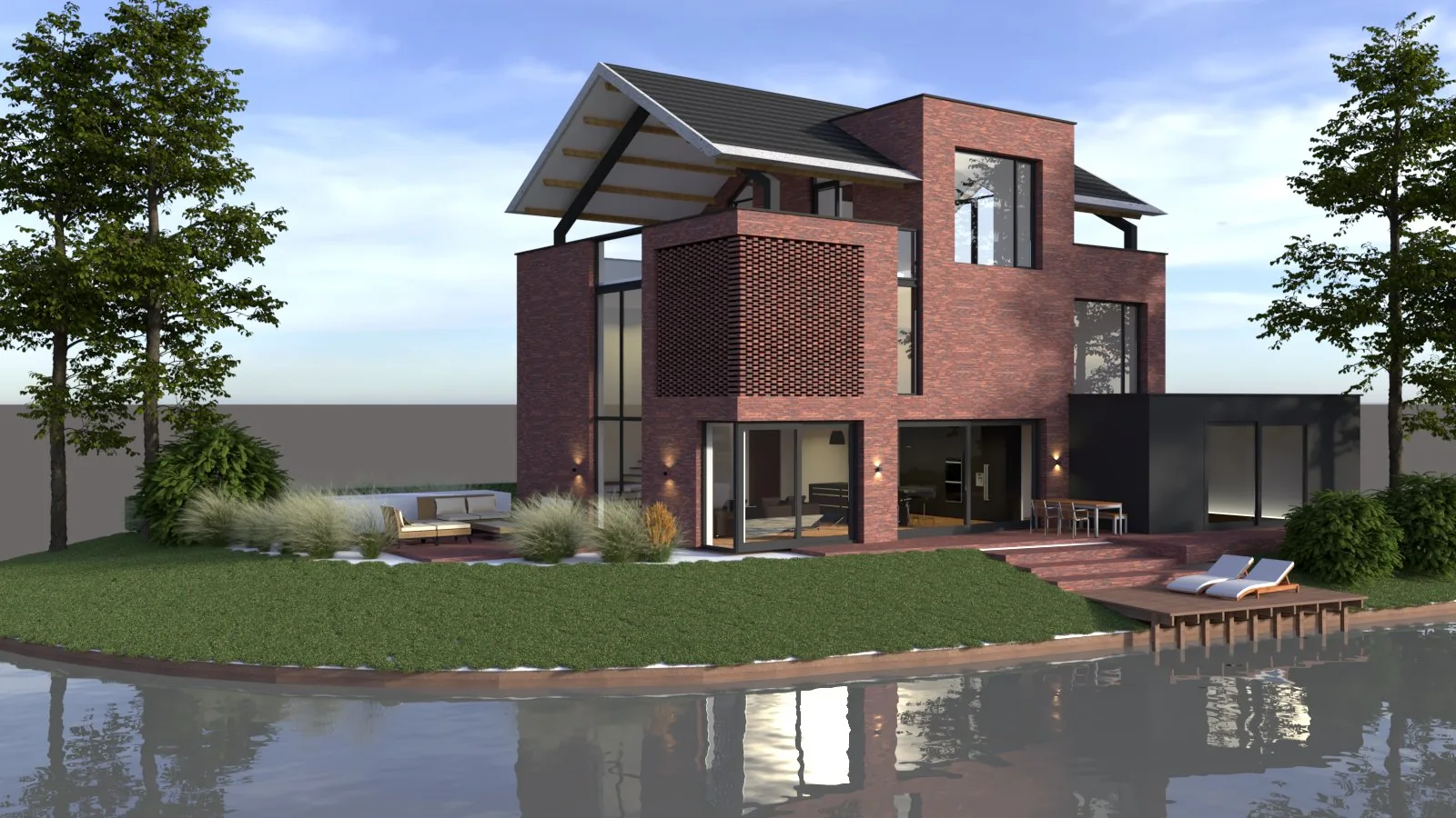 Architect Almere Vrijstaande villa aan het water