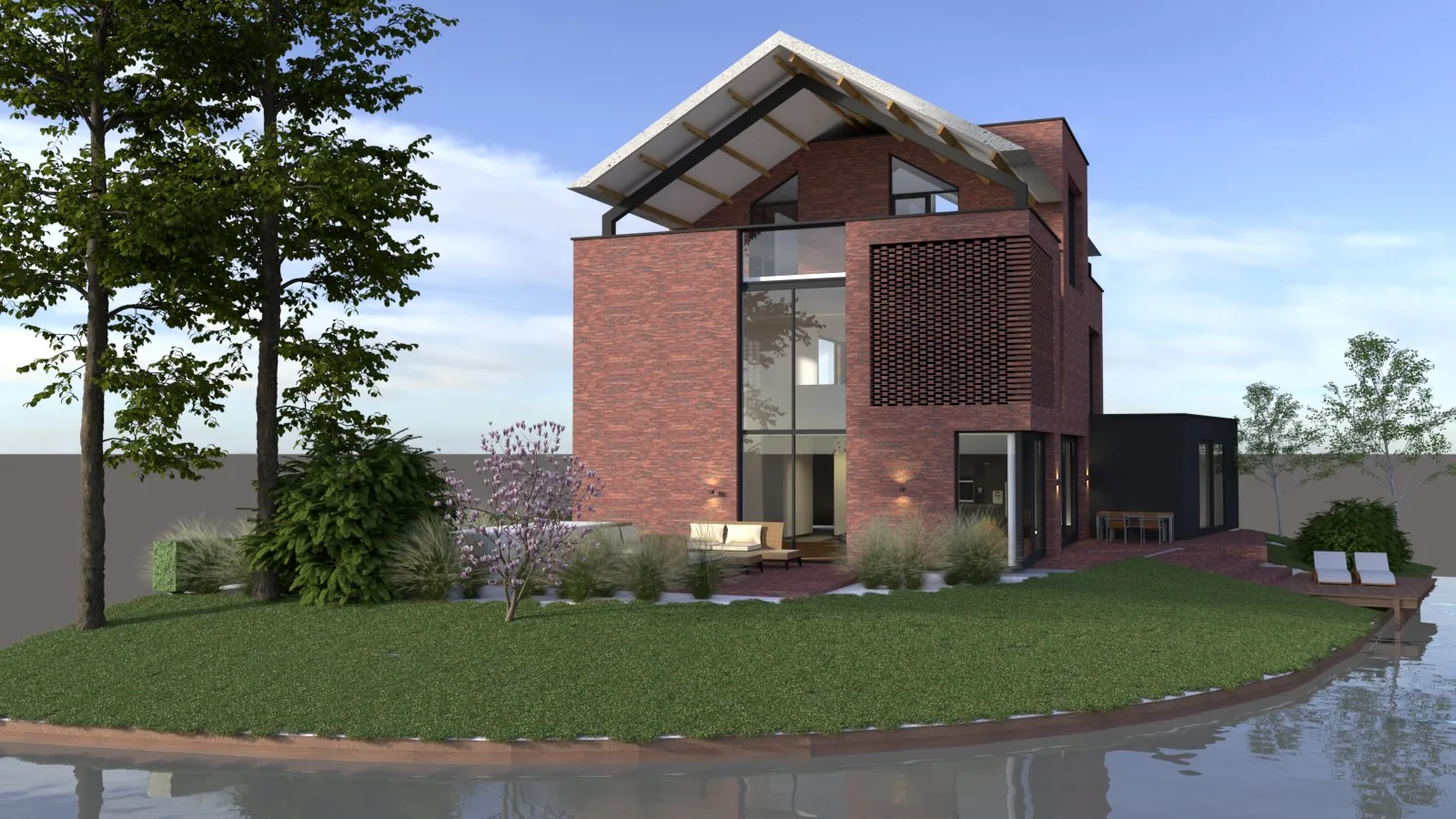 Interieurbeleving met dubbele hoogte en trapzone