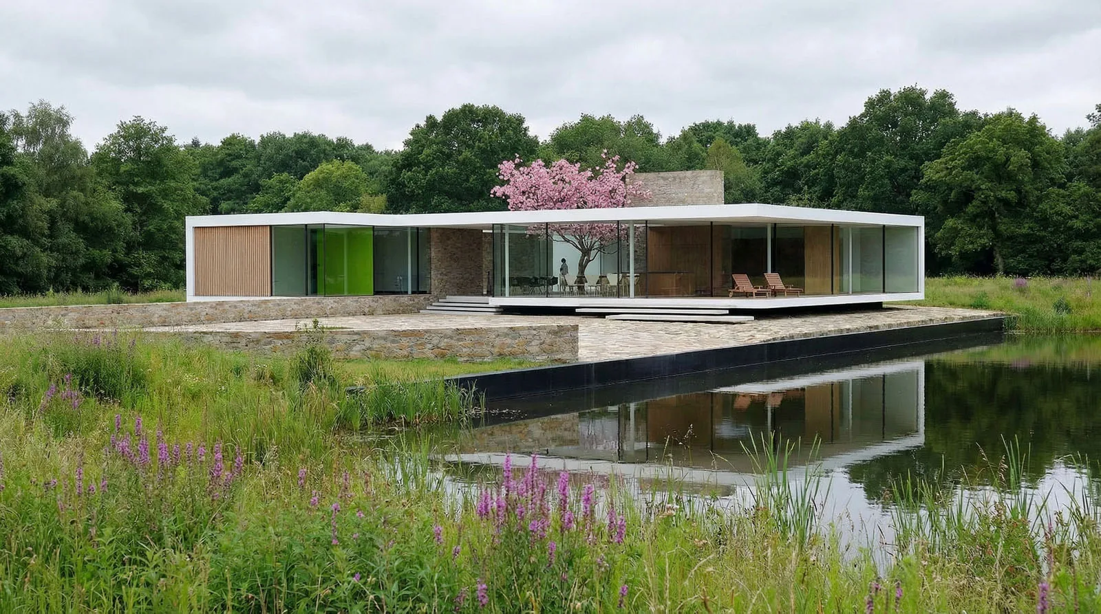 Architect Vinkeveen Modern paviljoen aan het water