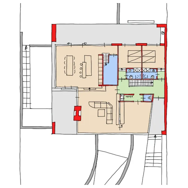 Balans tussen privacy en uitzicht - conceptdiagram