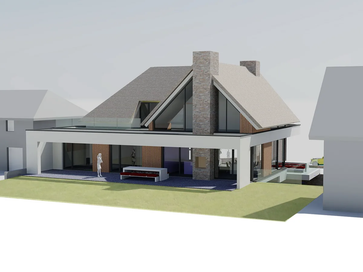 Architect Bloemendaal, Aerdenhout & Zandvoort Nieuwe rietkapvilla aan de Zandvoort Boulevard