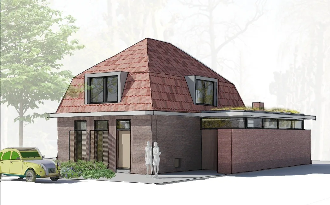 Woonruimte met betere lichttoetreding door aanbouw en nieuwe gevelopeningen