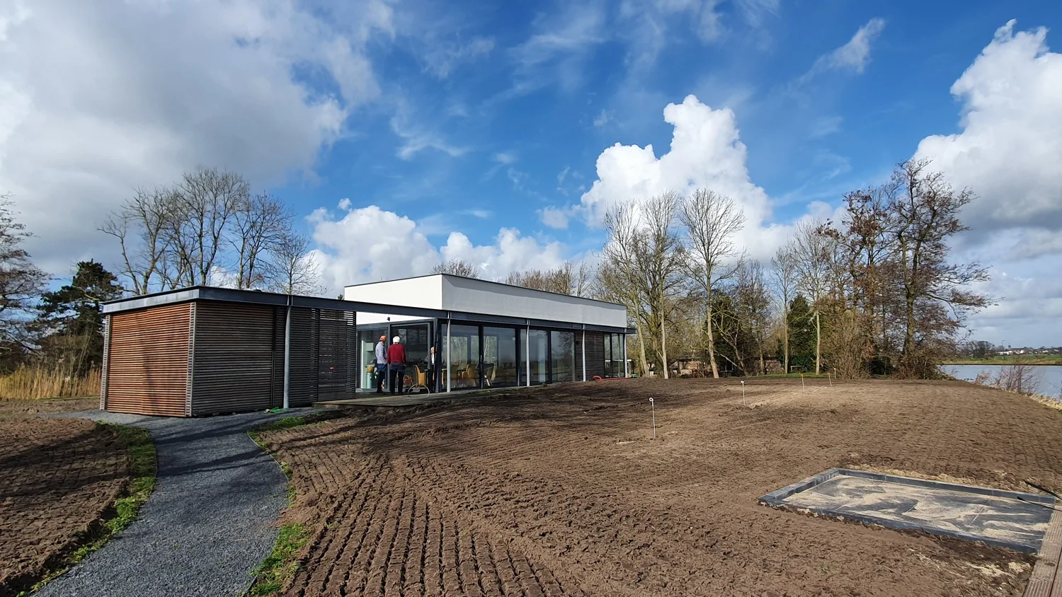Verschuifbare panelen en openheid in het landschap